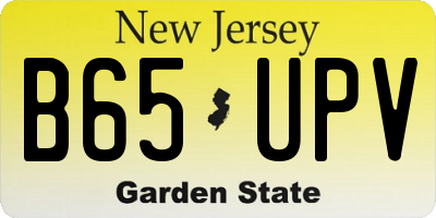 NJ license plate B65UPV