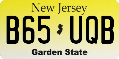 NJ license plate B65UQB