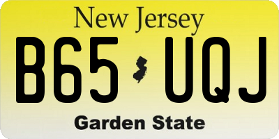 NJ license plate B65UQJ