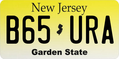 NJ license plate B65URA