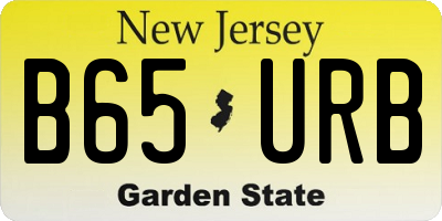 NJ license plate B65URB