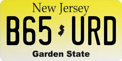 NJ license plate B65URD