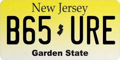 NJ license plate B65URE