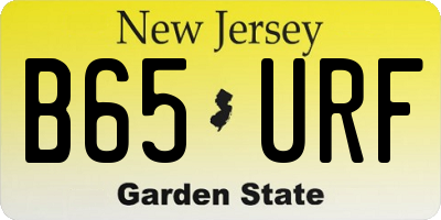 NJ license plate B65URF