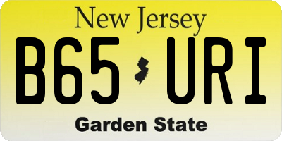NJ license plate B65URI