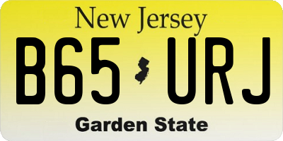 NJ license plate B65URJ