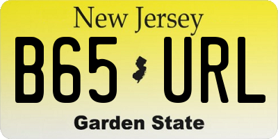 NJ license plate B65URL