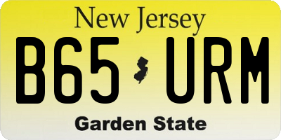 NJ license plate B65URM