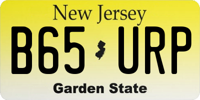 NJ license plate B65URP