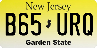 NJ license plate B65URQ