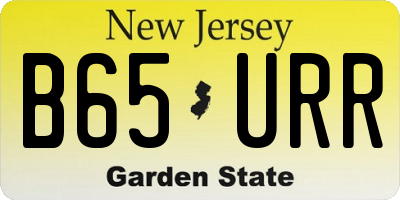 NJ license plate B65URR