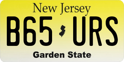 NJ license plate B65URS