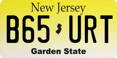 NJ license plate B65URT