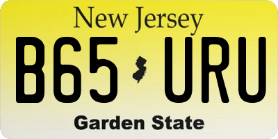 NJ license plate B65URU