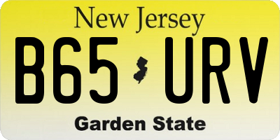 NJ license plate B65URV