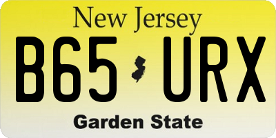 NJ license plate B65URX