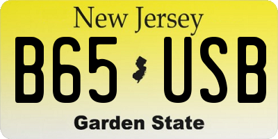 NJ license plate B65USB