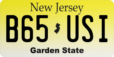 NJ license plate B65USI