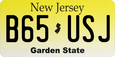 NJ license plate B65USJ