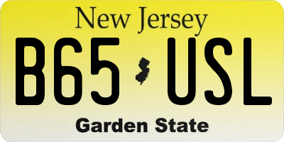 NJ license plate B65USL