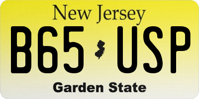 NJ license plate B65USP