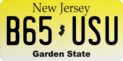 NJ license plate B65USU