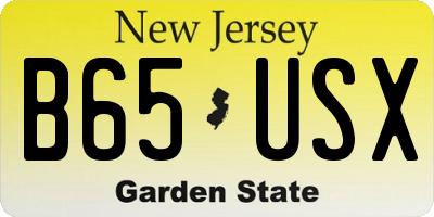 NJ license plate B65USX