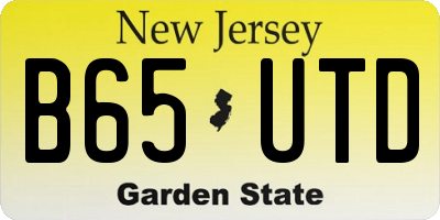 NJ license plate B65UTD