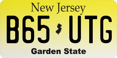 NJ license plate B65UTG