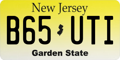 NJ license plate B65UTI