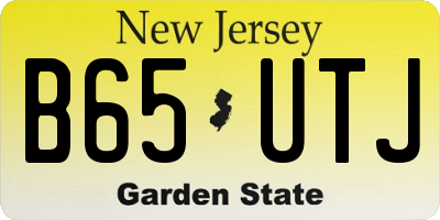 NJ license plate B65UTJ