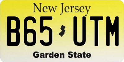 NJ license plate B65UTM