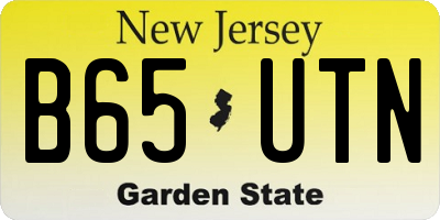 NJ license plate B65UTN