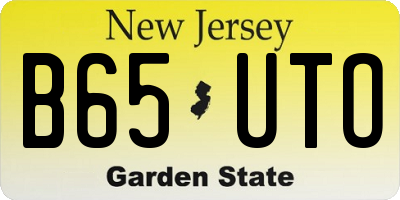NJ license plate B65UTO