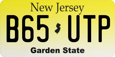 NJ license plate B65UTP