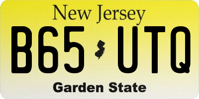 NJ license plate B65UTQ