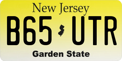 NJ license plate B65UTR