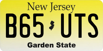 NJ license plate B65UTS