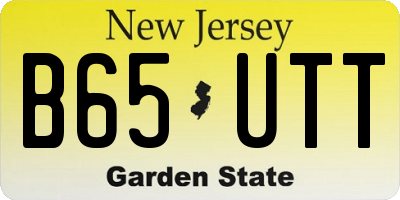 NJ license plate B65UTT