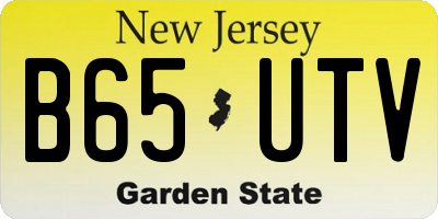 NJ license plate B65UTV