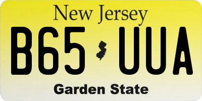 NJ license plate B65UUA