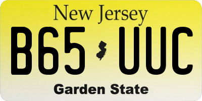 NJ license plate B65UUC