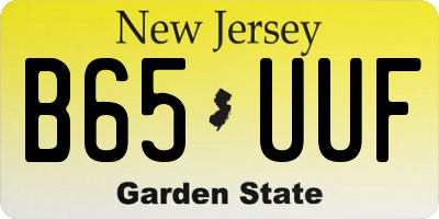 NJ license plate B65UUF