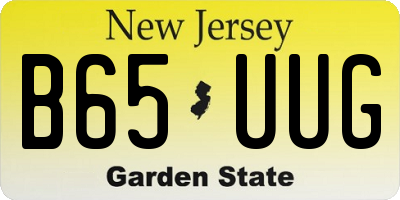 NJ license plate B65UUG