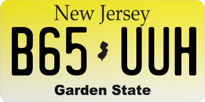 NJ license plate B65UUH