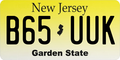 NJ license plate B65UUK