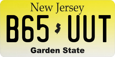 NJ license plate B65UUT