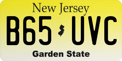 NJ license plate B65UVC