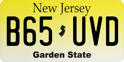 NJ license plate B65UVD