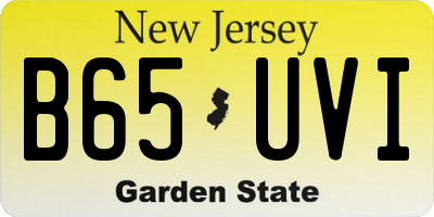 NJ license plate B65UVI